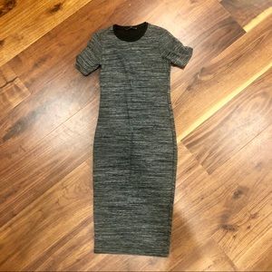 Black/Grey Midi Dress